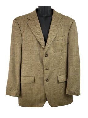 Mens Chaps By Ralph Lauren Glen Plaid Blazer Jacket Size 42T